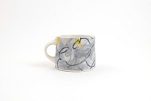 Porcelain Monoprint Cup Grey